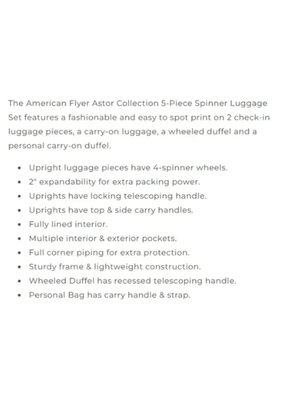 Stylish 5-Piece Softside Spinner Luggage Set – Eye-Catching Black & Purple